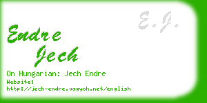 endre jech business card